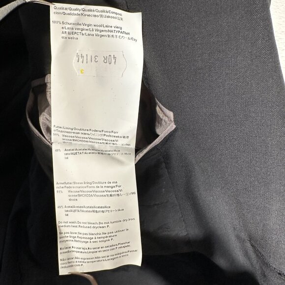 Hugo Boss Blazer Men Size 40R Black 100% Wool Made in USA The Grand Central US - Picture 12 of 14